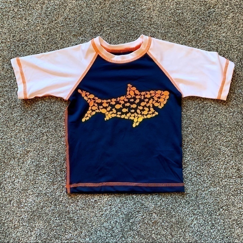 Wave Zone Fishy Raglan Rash Guard - 18 months